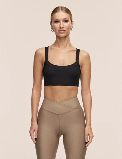 Casall Defined Rib Sport Top Black XL