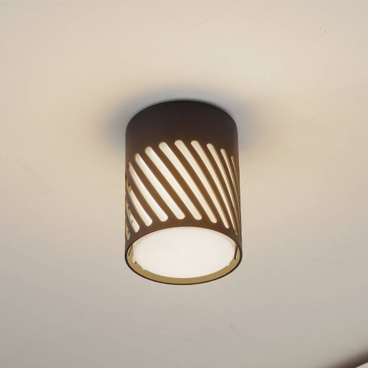 Lindby utendørs taklampe Lurinda 10,5 cm svart aluminium,