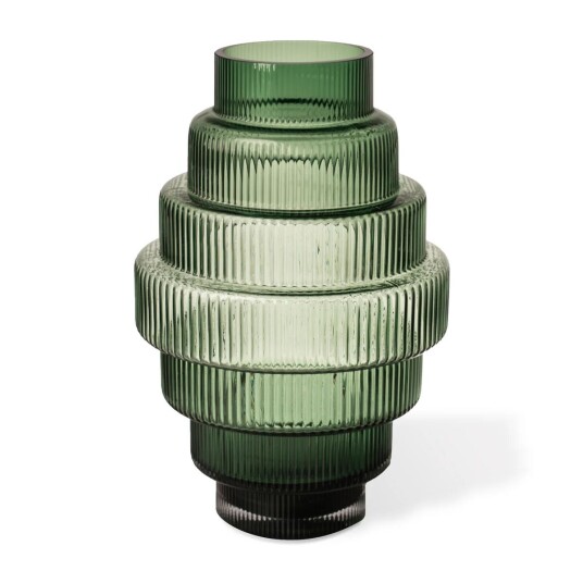 POLSPOTTEN Steps vase S 30 cm Mørkegrønn POLSPOTTEN Steps vase S 30 cm Mørkegrønn