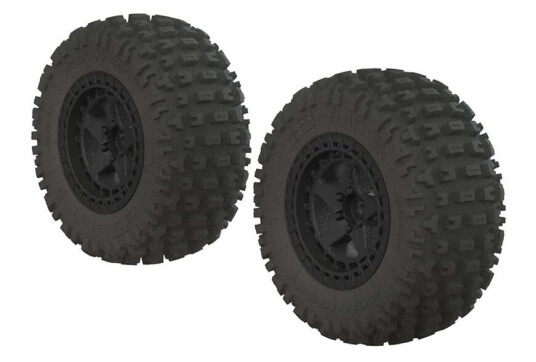 ARRMA AR550042 dBooots Fortress SC Tire Set Glued Black
