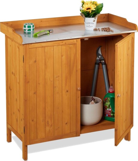 Pottebenk med skap – Wooden Garden Workstation Pottebenk med skap – Wooden Garden Workstation