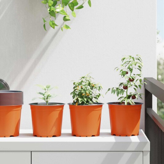 vidaXL Rund Blomsterpotte 200 stk. Terrakotta Ø 15 x 13 cm Plast