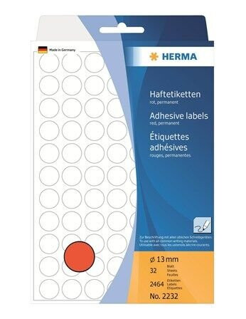 HERMA labels - 2464 label(s) - 13 mm round
