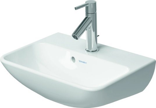 Duravit ME by Starck Vegghengt servant 450x320 mm, 1 bl.hull, m/overløp, Hvit