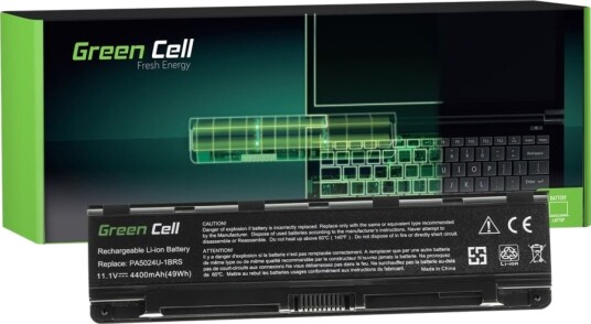 Green Cell Batteri Til Bærbar Pc Tilsvarer: Toshiba Pa5024u-1Brs Toshiba Pa5109u-1Brs Toshiba Pa5110u-1Brs Litiumion 6-Cellers 4400 Mah Svart TS13