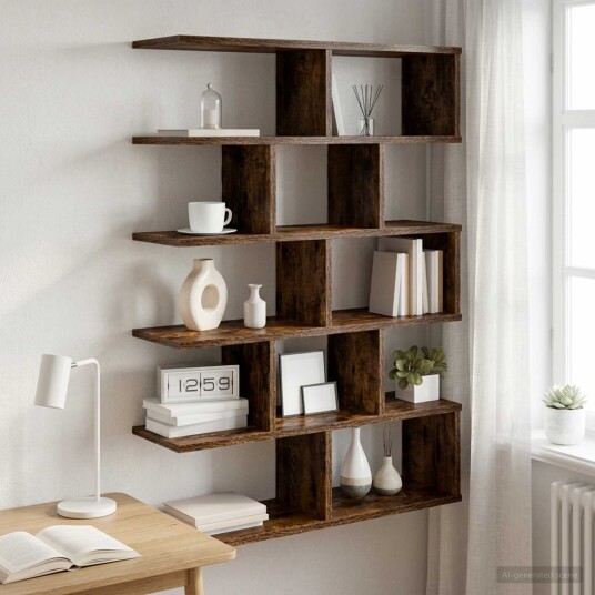 vidaXL Vegghylle Røkt Eik 70 x 20 x 100 cm Konstruert tre