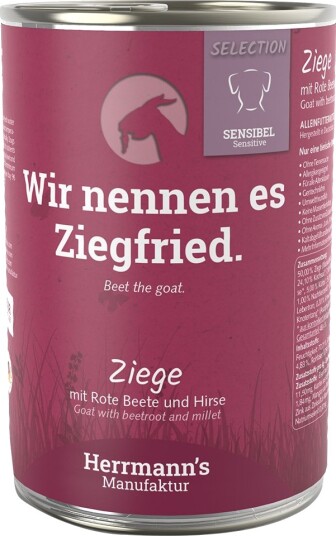 Herrmanns Våtfôr Herrmann'S Meny Sensitive Økologisk Geit Mit Bio Roter Beete & Økologisk Hirse 24 X 400 G