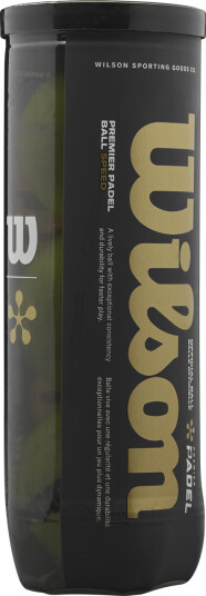 Wilson Premier Padel Speed 3 Ball Can, padelballer Yellow Wilson Premier Padel Speed 3 Ball Can, padelballer Yellow
