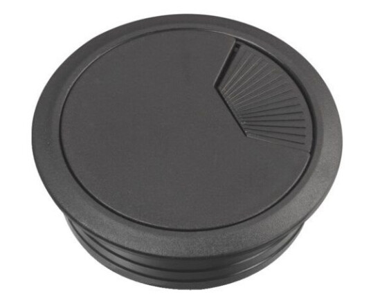 Schneider Electric Kabelgjennomføring for bord 60 mm - Svart 2-pk