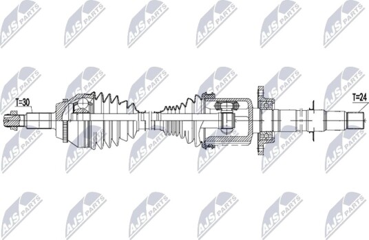 NTY NPW TY 247 Drivaksel