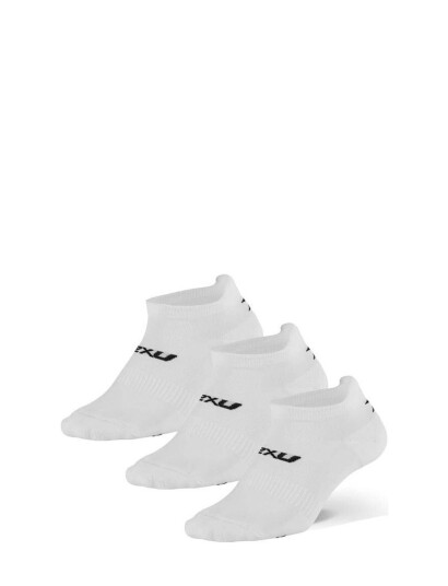 2XU Ankle Socks 3 Pack   White   XL
