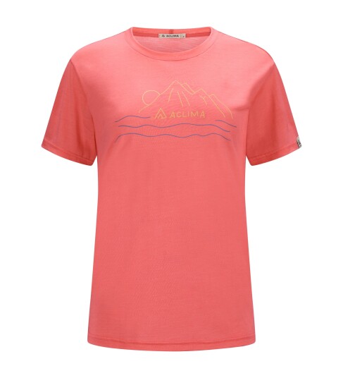Aclima LightWool 140 Classic Tee Sunset Dame Sun Kissed Coral L
