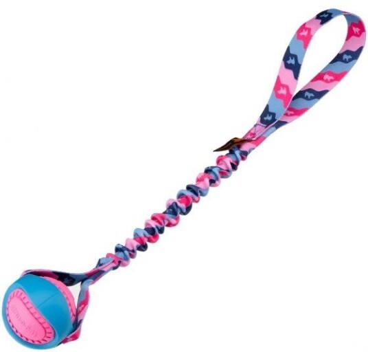 Tug-E-Nuff Powerball Bungee Hundeball (Rosa)
