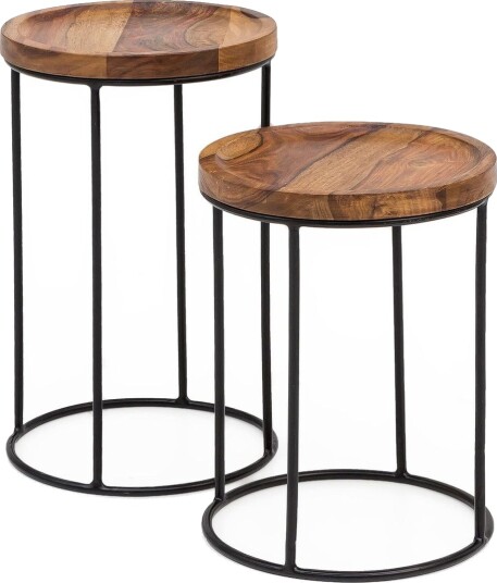 Dewester Settbord 31 cm 2 Bord - Massivt Tre/Svart Dewester Settbord 31 cm 2 Bord - Massivt Tre/Svart