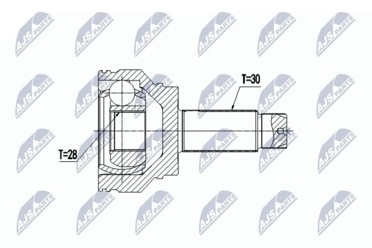 Nty Drivknute drivaksel NTY NPZ BM 016 Nty Drivknute drivaksel NTY NPZ BM 016