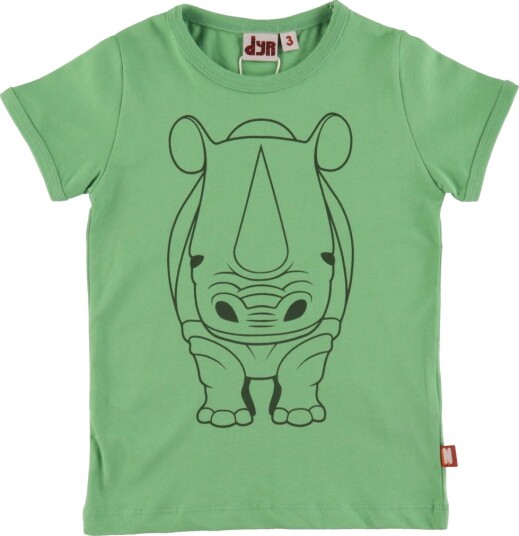 DYR Cph T skjorte Animalhide Dusty Green Disposisjon Neshorn DYR 7 år 122 T skjorte Grønn
