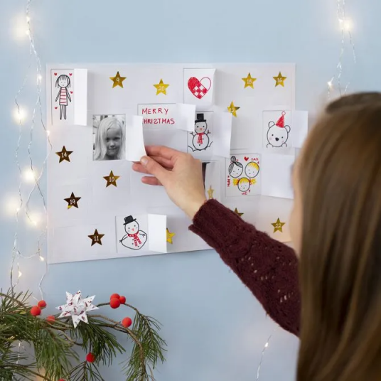 Lag selv julekalender blank 5 stk Lag selv julekalender blank 5 stk