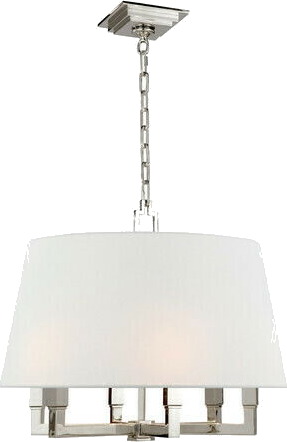 Square Tube Hanging Shade Antique Brass