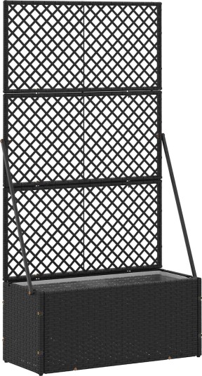 vidaXL Plantekassed Svart 70 x 30 x 135 cm Metall