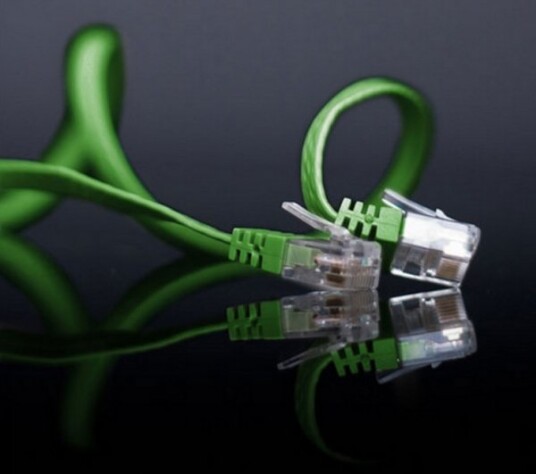 shiverpeaks Patch kabel flach U/UTP Kat.6 grønn 10,0m