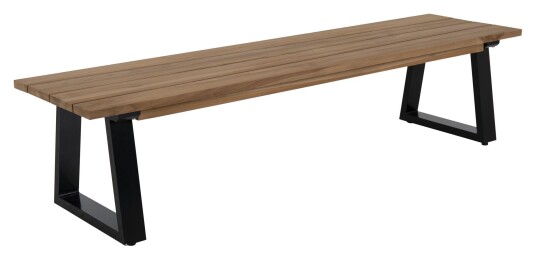 Brafab Laurion Hagebenk, Sort alu/Teak Brafab Laurion Hagebenk, Sort alu/Teak