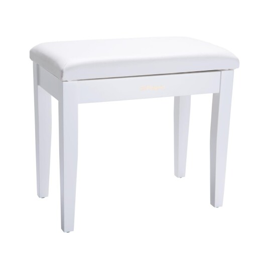 Roland Rpb-100wh Piano Bench Satin Hvit Vinyl Seat Music Compartment Roland Rpb-100wh Piano Bench Satin Hvit Vinyl Seat Music Compartment