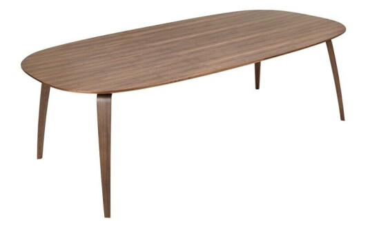 Gubi Elliptical spisebord american walnut