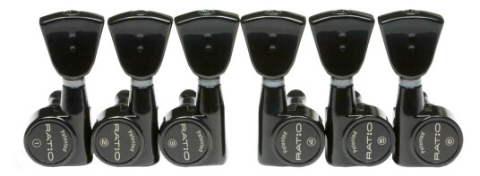 Graph Tech Prn-2341-B0 Ratio Electric Guitar Machine Heads 3+3 - Svart