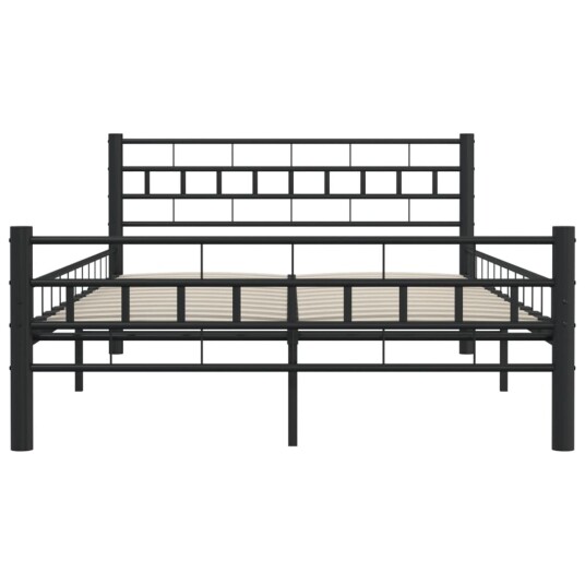 vidaXL Sengeramme svart stål 140x200 cm