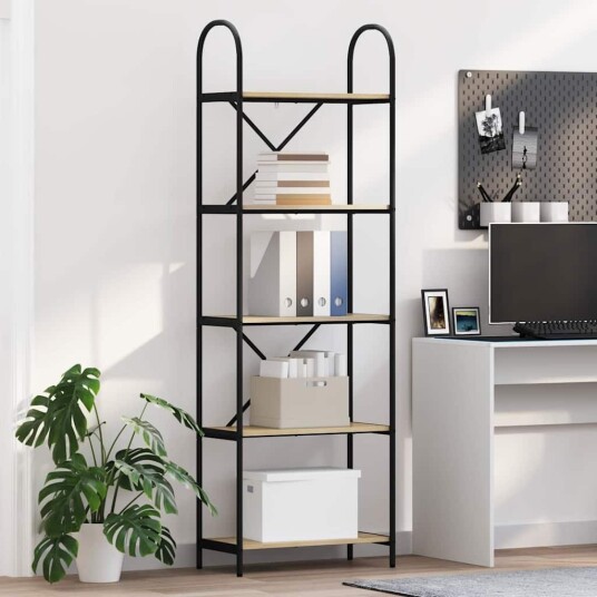  Bokhylle Sonoma eik 60 x 30 x 183 cm Konstruert tre