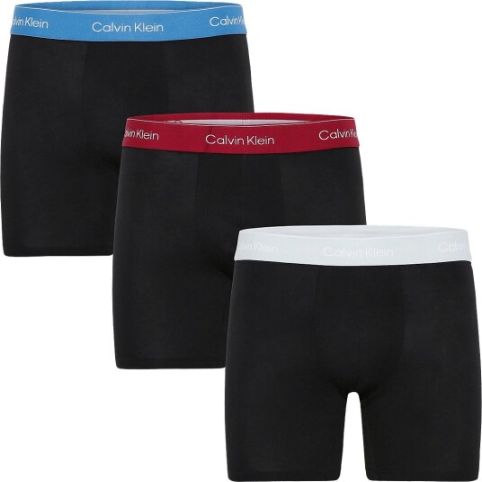 Calvin Klein Boxer Brief 3Pk BLACK BODIES W POSEIDON BLUE PLEIN XS Calvin Klein Boxer Brief 3Pk BLACK BODIES W POSEIDON BLUE PLEIN XS