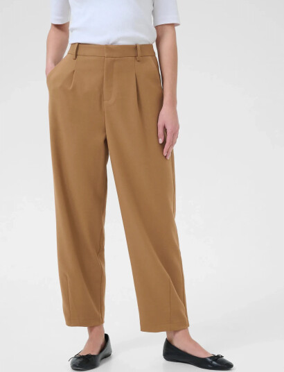 Kaffe Kamerle Pants Cropped - Brown - 32