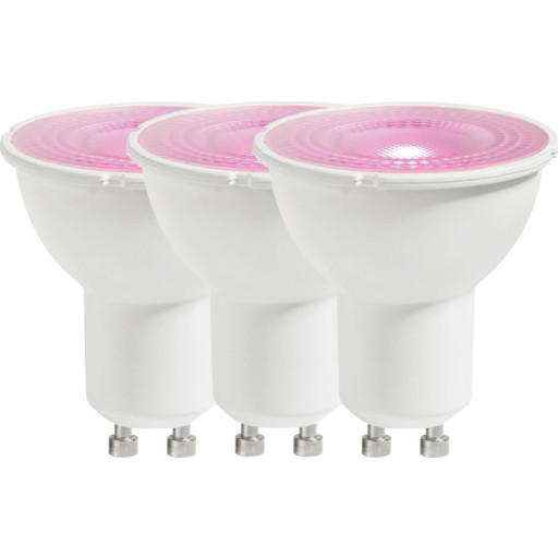 Smartpære GU10 Colour 2200-6500 Kelvin 380 Lumen 4,7W 3 pakning