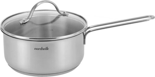 Nordwik kasserolle med glasslokk 1,9 liter Rustfritt stål Nordwik kasserolle med glasslokk 1,9 liter Rustfritt stål