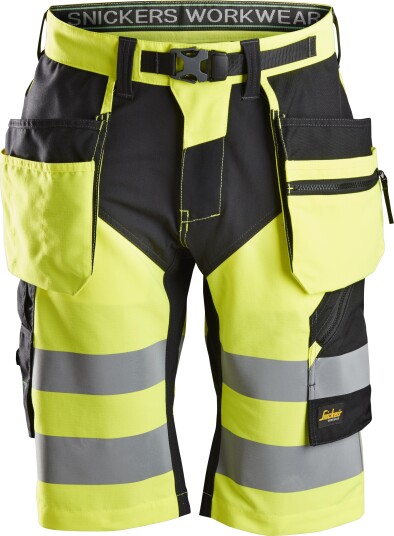 Snickers Workwear 6933 FlexiWork Arbeidsshorts varsel, gul C44