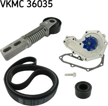 Vannpumpe + kileremsett SKF VKMC 36035