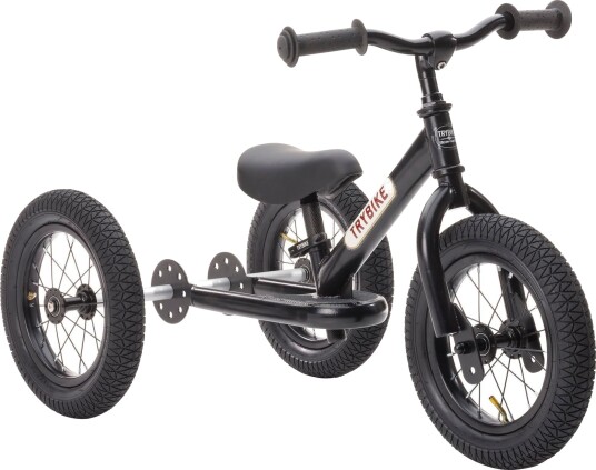 Trybike Trybike in steel, 3 wheels, Black 30TBS-3-BLK