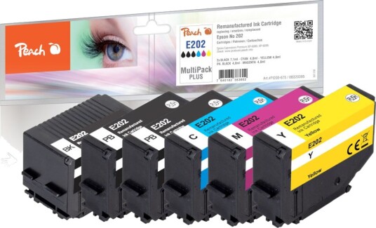 Kompatibel med Epson No. 202 Blekkpatron multipakke Plus, 6-pack