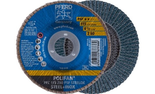 Pferd Lamellskive PFC 115 Z 80 PSF Steelox 115mm 13300 rpm 10 stk