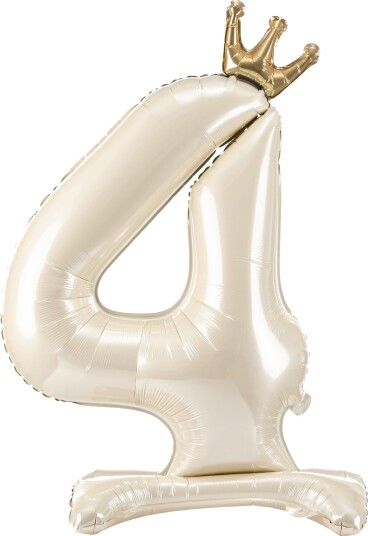 Partydeco Tallballong Stående Kremhvit Tall 4 FB126S-4-079J