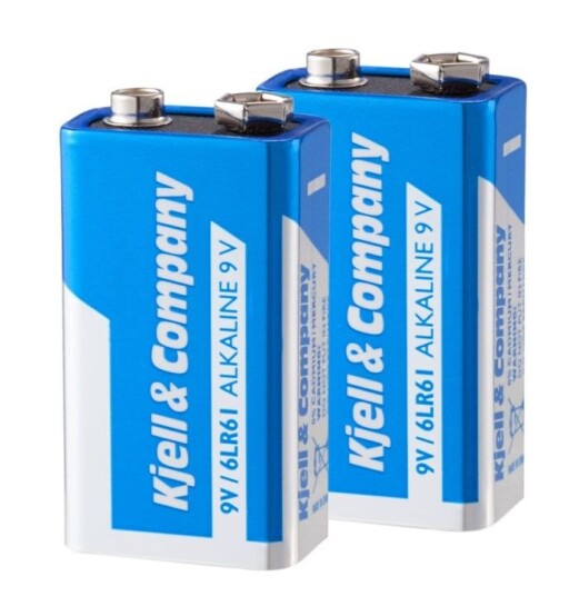Kjell & Company 9 V-batterier (PP3) 2-pakk