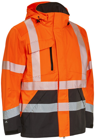 Elka Synlighets Arbeidsjakke Stretch 186000r Oransje/svart Str. M