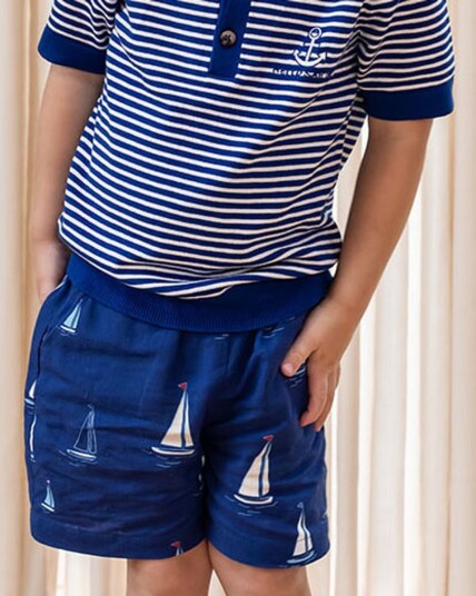 Fliink Sailor Shorts Mazerine Blue Aop (116 / 6 år)