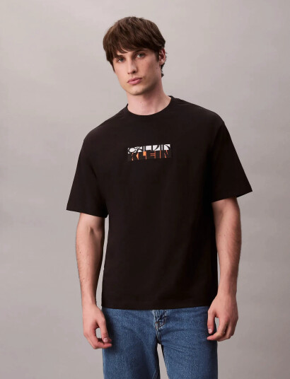 Calvin Klein Jeans Ss 16S Tc Calvin Klein Block Gra - Black - M