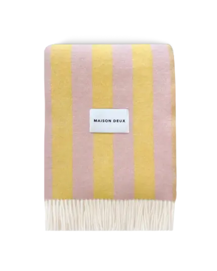 Maison Deux Candy Wrap Pledd Rosa/Gul