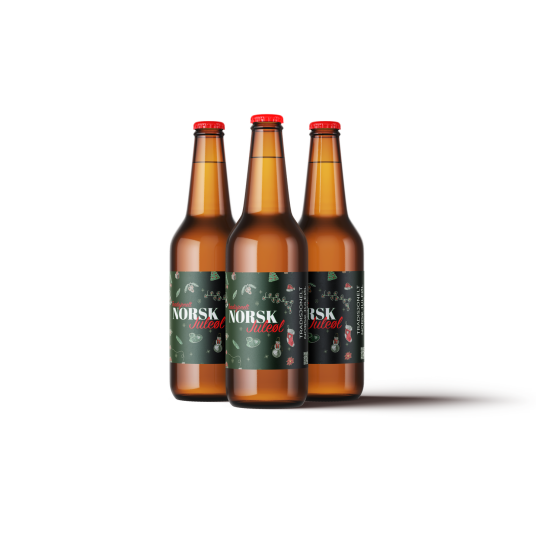 Tradisjonelt Norsk Juleøl Etikett 60 stk Passer til boks og flaske, 110 x 80 mm