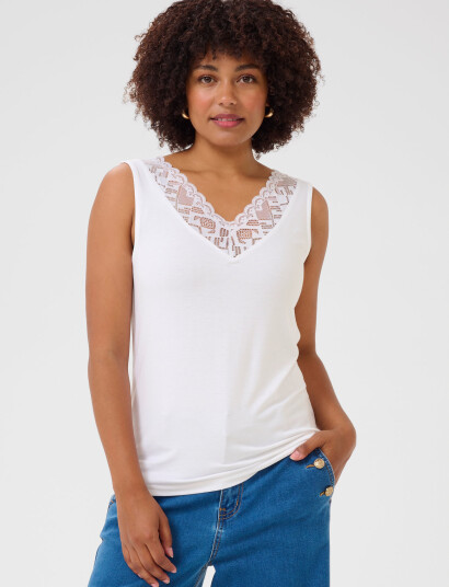 Cream Crtrulla Top - White - XXL