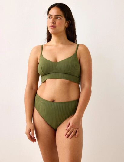 Lindex Bra Kelly Rib Green XL