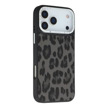 iPhone 17 Pro Max Jaucase leopardprint magnetisk hybriddeksel   Svart