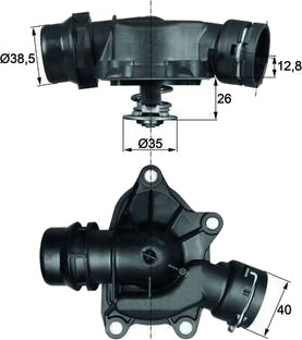 Termostat MAHLE ORIGINAL TI 26 88